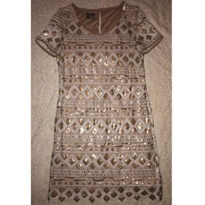 Gold sequin dress